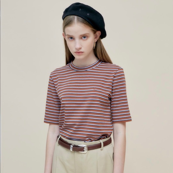 Locle by low classic cropped striped tee - Picture 1 of 4